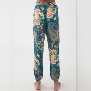 O'Neill Elsie Blue Yellow Floral Paisley Jogger Pants XS NWT (6044)